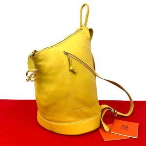 Loewe Vintage Anagram Log Leather Backpack